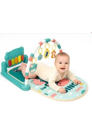 Resim Piyanolu Dinozor Gökkuşağı Bebek Oyun Halısı 