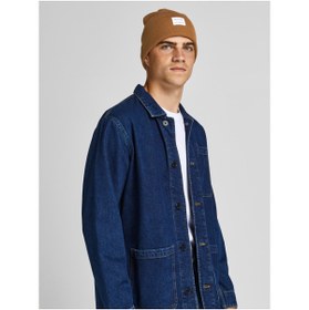 Resim Jack & Jones Jaclong Knit Beanie Noos Erkek Kahverengi Bere - 12150627 