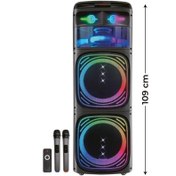 Resim Sunix BTS-160 80W Çift Mikrofonlu 12x2 Woofer Ledli Bluetooth Hoparlör Sunix