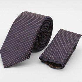 Resim İmza Lacivert - Turuncu Desenli 6 Cm Kravat 1090260115 