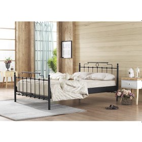 Resim Bedliga Hatkus Ferforje Metal Çift Kişilik Karyola (230288693) 