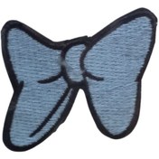 Resim Aplike Ütü İle Yapışan Küçük Kelebek Mavi Arma 2x3 cm 