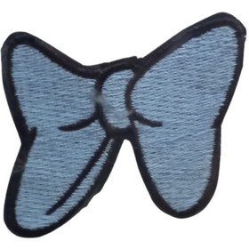 Resim Aplike Ütü İle Yapışan Küçük Kelebek Mavi Arma 2x3 cm 