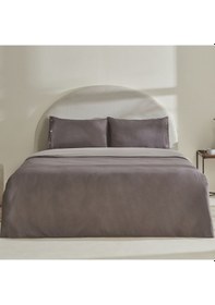 Resim Karaca Home Basis %100 Pamuk Tek Kişilik Nevresim Takımı Antrasit Antrasit 