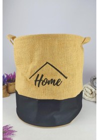 Resim Digithome Hasır Büzgülü Kirli Çamaşır Sepeti Yuvarlak Siyah - Cly-j1014 