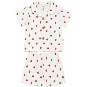 Resim Aden Kids İnce Penye Kumaştan Üretilmiş Gömlek Yakalı Düğmeli Pijama Takım Pembe 