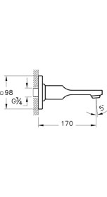 Resim Vitra A4249126 Suit L Ankastre Çıkış Ucu Bakır 