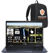 Resim ASUS Expertbook B3 Flip i5 1335U 16GB RAM 256GB SSD 14" FHD W11H Dokunmatik Bilgisayar & PER4 ÇANTA 