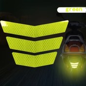 Resim 3 Adet Yansıtıcı Gece Etiketi Yapışkanlı Arka Plan, Araba Gövde Etiketleri, Motosiklet Etiketleri, Kask Etiketleri, Elektrikli Araç Yansıtıcı Şeritler, Uyarı Araba Etiketleri 