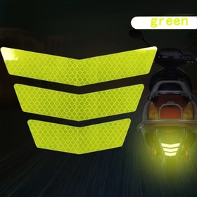 Resim 3 Adet Yansıtıcı Gece Etiketi Yapışkanlı Arka Plan, Araba Gövde Etiketleri, Motosiklet Etiketleri, Kask Etiketleri, Elektrikli Araç Yansıtıcı Şeritler, Uyarı Araba Etiketleri 