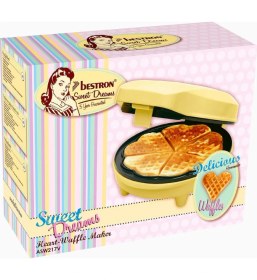 Resim Bestron Retro Kalp Şeklinde Waffle Makinesi 700 W 