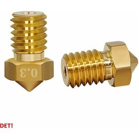 Resim 0.3mm x 1.75mm M6 Prinç Nozzle 3D Yazıcı Printer 1.75mm Filament Uyum MK8 CR-10 CR-10S Ender 3 