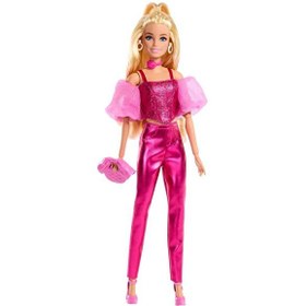 Resim Barbie Deluxe Style Metalik Pembe Kıyafetli Bebek JFP40 
