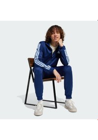 Resim Adidas Sportswear Basic 3-stripes French Terry Erkek Eşofman Takımı Mavi 