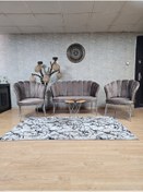 Resim SEVİNÇ MOBİLYA Krom Kaplama Tel Ayak Papatya Çay Seti Koltuk Takımı , Balkon, Salon, Ofis, Cafe Koltuk Takımı 