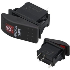 Resim Powermaster Deniz Feneri Sembollü Işıklı 3 Pinli On-off 12-24v Marin Switch-179255 