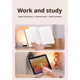 Resim Coverzone Profesyonel Kitap Okuma Tutucu Şeffaf Ders Çalışma Sunum Standı iPad ile Uyumlu Çizim Kitap Okuma Katlanabilir Ahşap Tabanlı Ayarlanabilir Tutucu 