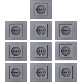 Resim Fümeçocuk Korumalı Topraklı Priz Çereçeve Dahil 12 Adet 