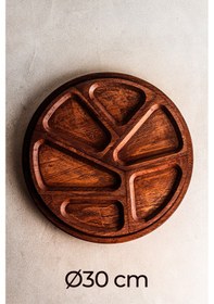 Resim Snippy Nova - 7 Parça Ahşap Çerezlik Kahvaltılık Tabak Sunumluk Seti Ahşap 