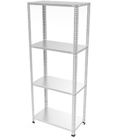 Resim 4 Katlı Paslanmaz Krom Raf - Inox Soğuk Oda Rafı, Buzhane Rafı 59x75 Cm-1.00 Mm-100 Cm Gri 