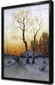 Resim Kış Çerçeveli Cam Tablo 20x30 cm CB20072 