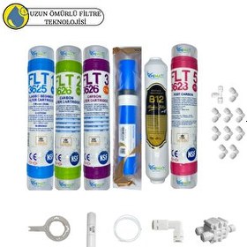 Resim Pemax Water Solutions Kapalı Kasa Su Arıtma Cihazlarına Uygun Sertifikalı 6'lı Vontron 4000 TDS Mebran12"-B12 Alkali 