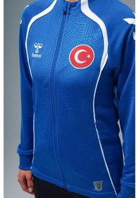 Resim Hummel Target Milli Takım Kamp Eşofman Üstü Sax Saks Mavisi 