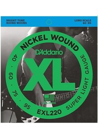 Resim D'addario Exl220 Xl Nickel Wound Bas Gitar Tel Seti - 40-95 Super Light Profesyonel Long Scale Uzun Ölçek , İnce Ölçü İle Yumuşak Çalım, Esnek Yapı Ve Zengin Frekans Aralığı 