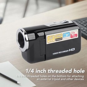 Resim DV Kamera, 1080p Video Kamera, 16MP, 16x Dijital Zoom, 2 inç Ekran, Selfie Modunu Destekler, Video Duraklama, döngü kaydı, Zaman Filigranı (BLACK) 
