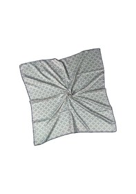 Resim Mim Eşarp Emilya Rayon Desenli Eşarp 90x90 Cm Lacivert - Beyaz 