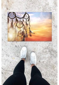 Resim Dijital Baskı Renkli Rüya Kapanı Desen Kapı Önü Paspası K-1039 