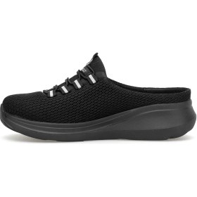 Resim King Paolo D5109 Krakers Sabo Kadın Memory Foam Düz Sandalet Siyah 