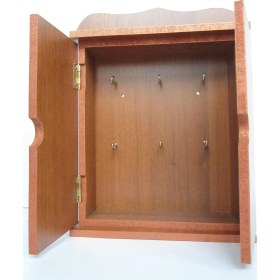 Resim Ahşap Anahtar Dolabı Anahtarlık - Ceviz 