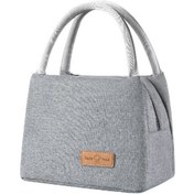 Resim Pazly--kalın Isı Yalıtımlı Öğle Yemeği Çantası-gri Gri 
