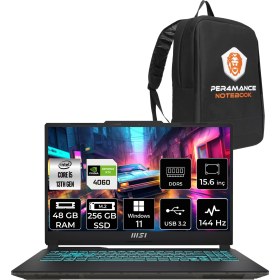 Resim Msı Cyborg 15 Intel Core I5-13420H 48GB 256GB SSD RTX4060/8GB 15.6" Fhd 144Hz W11H Taşınabilir Bilgisayar A13VF-895XTR & Per4 Çanta A13VF895XTRP366 