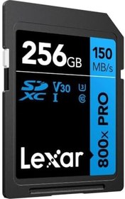 Resim Lexar 256GB 800X SD UhsI V30 150MB/S Hafıza Kartı 