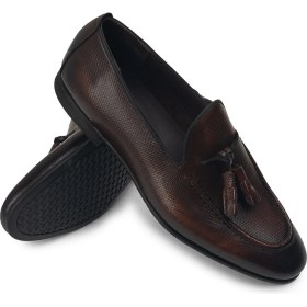 Resim Deery Erkek Hakiki Deri Taba Rengi Vintage Püsküllü Loafer - 01701MTBAC22 
