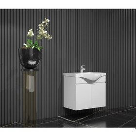 Resim Yıldız 55 Banyo Alt Dolap Beyaz Mdf Beyaz 