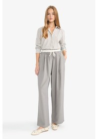 Resim Defacto Baggy Fit Çift Cepli Normal Bel Standart Boy Tensel Pantolon G2870ax25augr283 Gri 