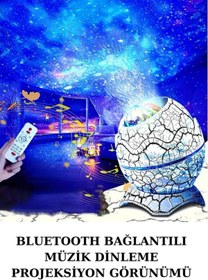 Resim Aydoğan's Dinozor Yumurtası Gece Masa Lambası Bluetooth Hoparlör 14 Renk Seçeneği 