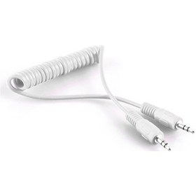 Resim S-Link Sl-Sp2 1M Stereo M/M Beyaz Spiral Ses Kablo 