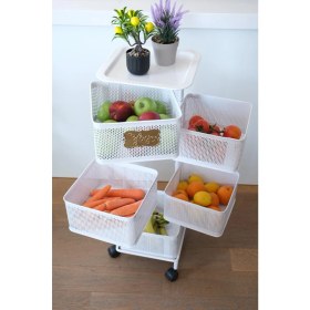 Resim 5 Katlı Metal Açılır Kapanır Kare Sebzelik 