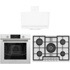 Resim Ferre Flowart iconic Serisi Beyaz ANKASTRE Set ( -D017- - -Ed036- - -Qms63cb- ) 