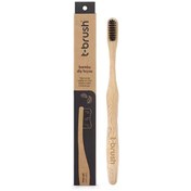 Resim T-Brush Bambu Koyu Gri Diş Fırçası Orta Sert 