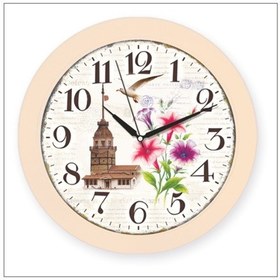 Resim Kız Kulesi Desenli Mutfak Salon Oturma Odası Duvar Saati çok Renkli 