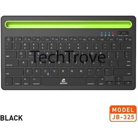 Resim Tüm Telefon, Bilgisayar Ve Tabletlerle Uyumlu İngilizce Q Bluetooth Wireless Klavye 