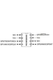 Resim KONTAKTEK PIC10F220-I/P DIP-8 8MHz Mikrodenetleyici 