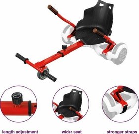 Resim Go Kart 6.5 "8.5" 10 "Scooter Hoverboard Için Ayarlanabilir Hover Gokart Kırmızı 