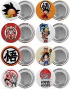 Resim Dragon Ball Çanta Rozeti Seti 8 Adet En Büyük Boy 5.8cm İğneli Br 