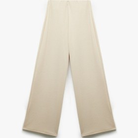 Resim Koton Normal Bel Regular Fit Uzun Geniş Paça Palazzo Pantolon Ekru 6wak40008uk Ekru 